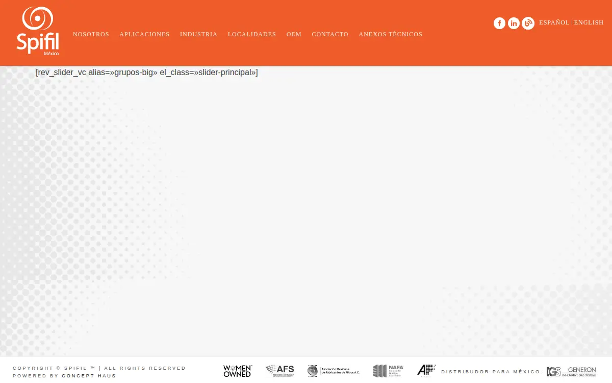 Homepage of Spifil INC