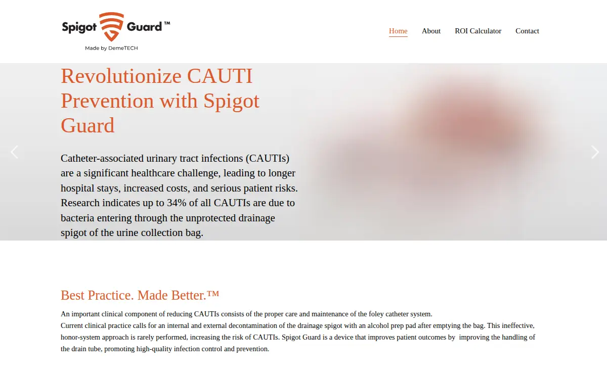 Homepage of Spigot Guard LLC