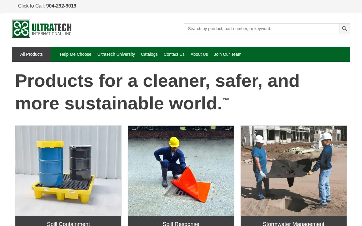 Homepage of Ultratech International, INC