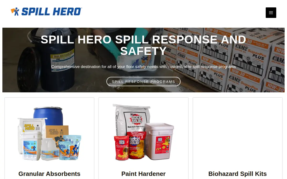 Homepage of Impact Absorbents, INC