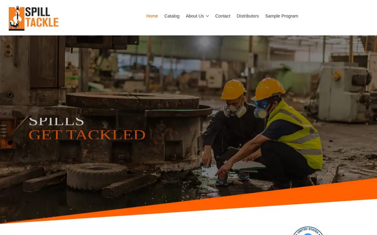 Homepage of Spill Tackle LLC