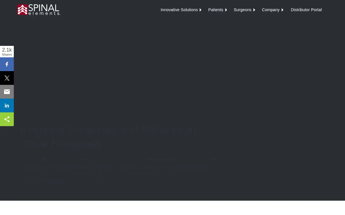 Homepage of Spinal Elements, INC.