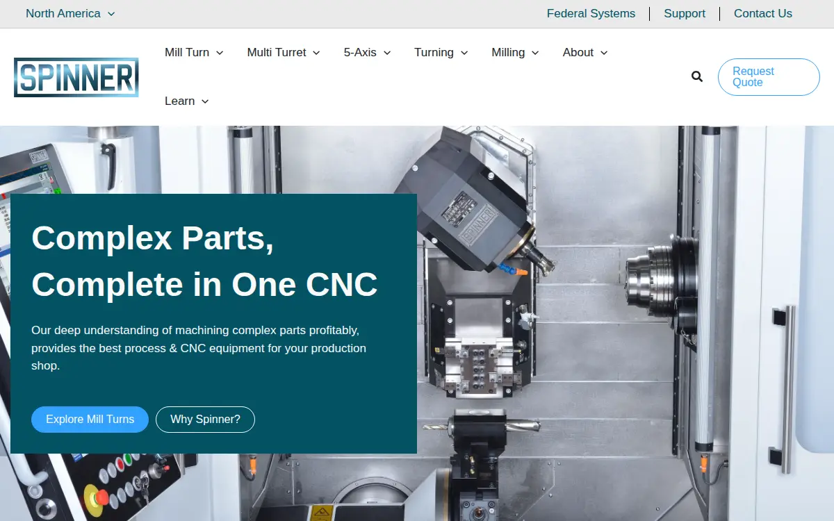 Homepage of Spinner North America LLC