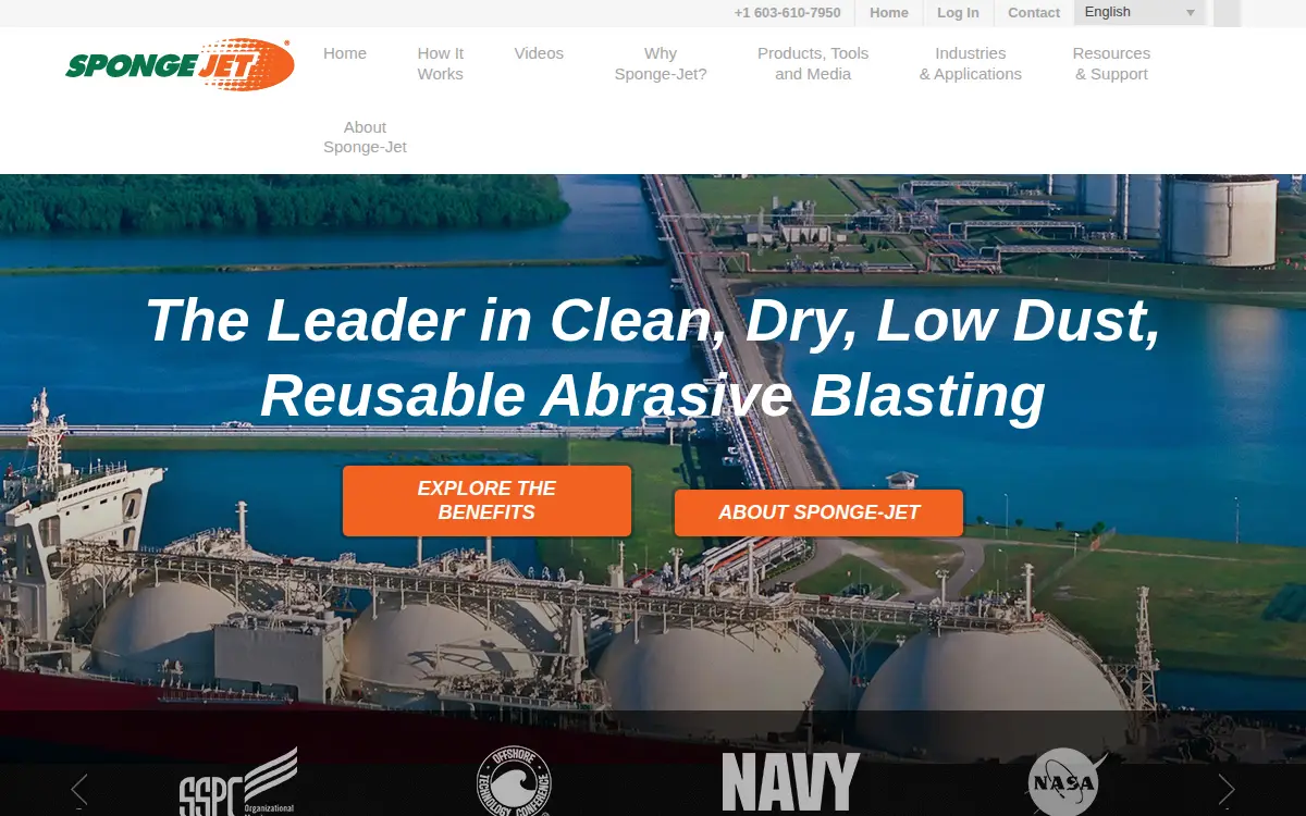 Homepage of Sponge-jet, INC.