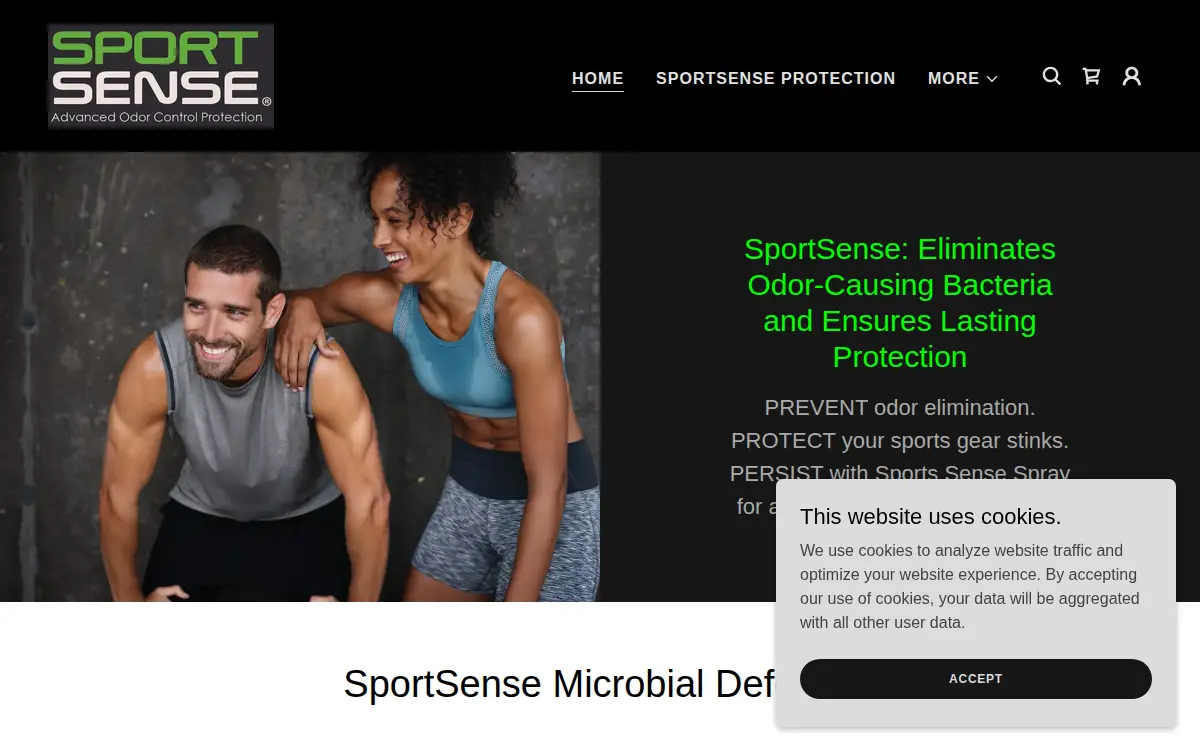 Homepage of Sportsense, LLC