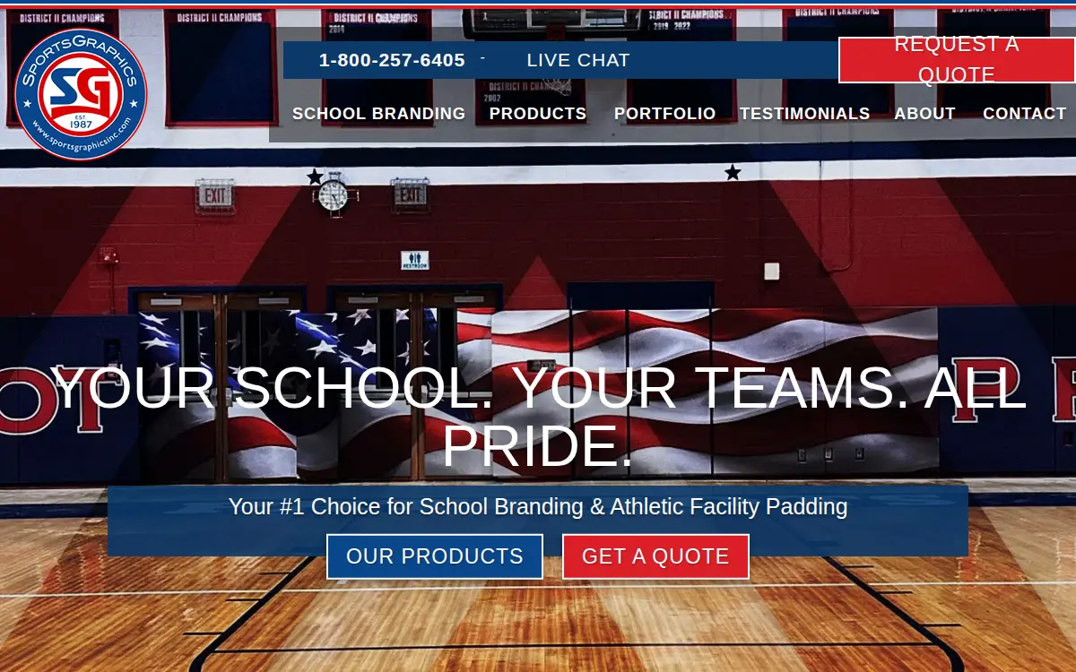 Homepage of Sportsgraphics, INC.