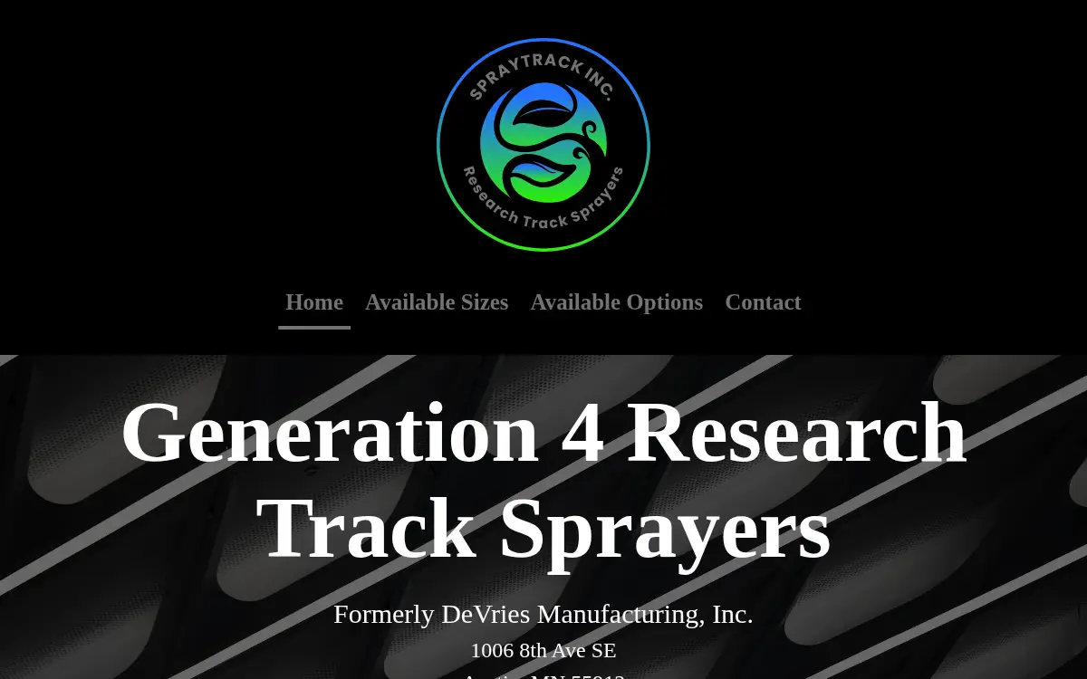 Homepage of Spraytrack, INC.