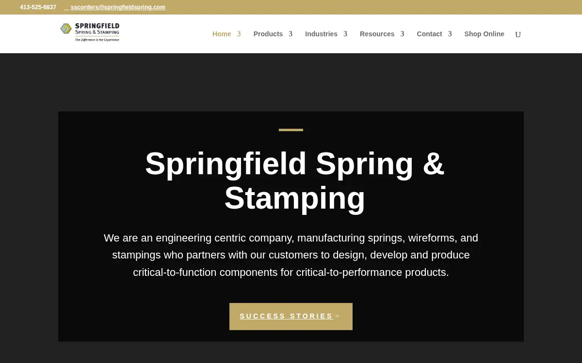 Homepage of Springfield Spring Corporation