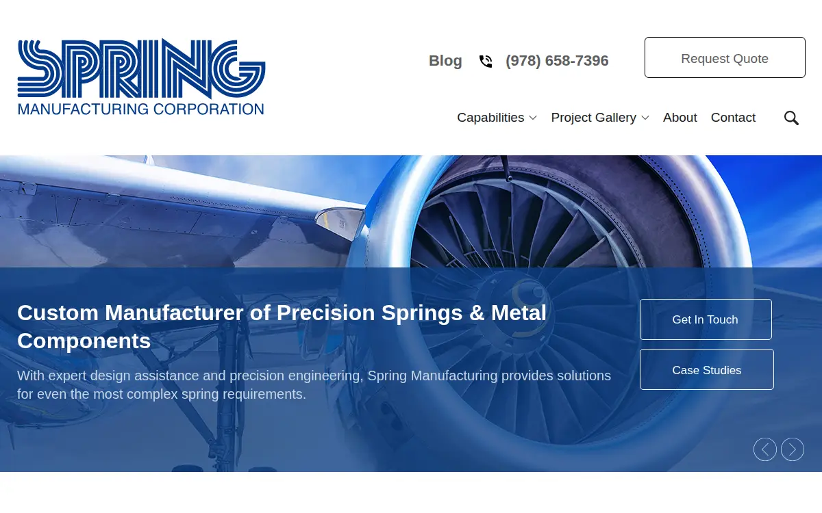 Homepage of Spring Manufacturing CORP