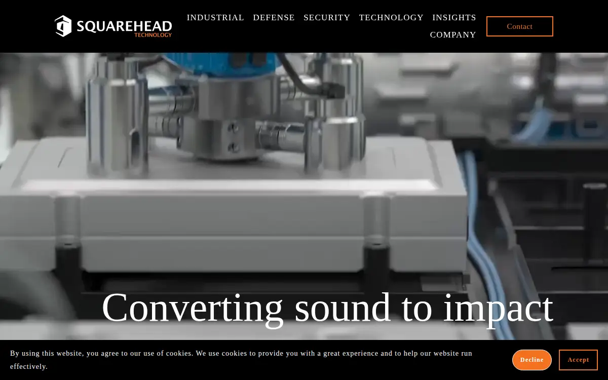 Homepage of Squarehead Technology LLC