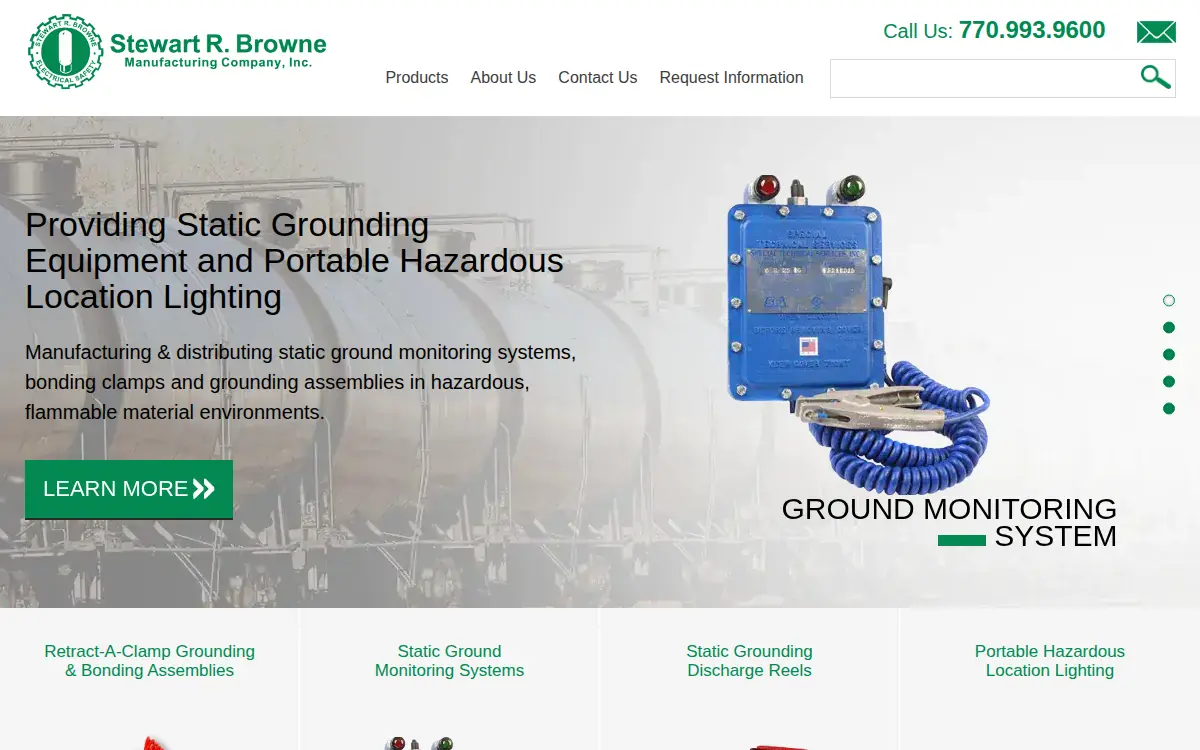 Homepage of Stewart R. Browne Mfg. Co., INC.