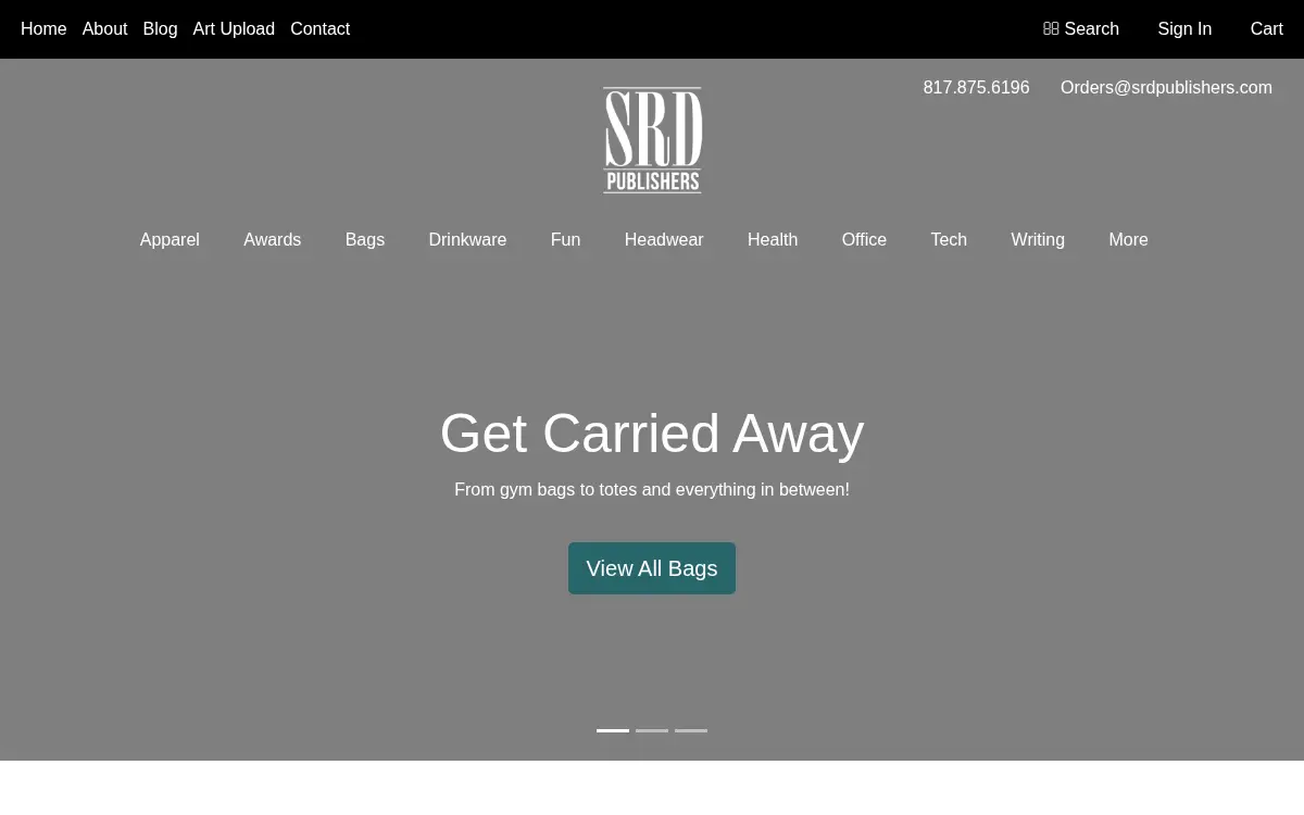 Homepage of Srd Publishers, LLC