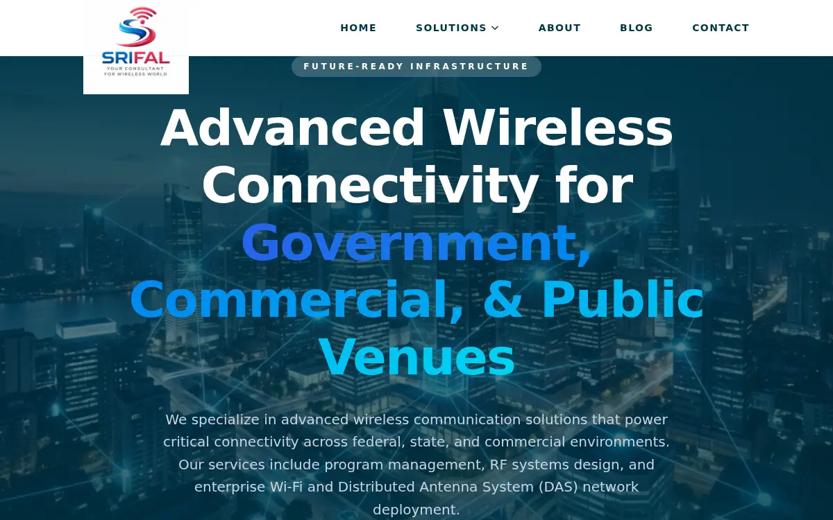 Homepage of Srifal Technologies LLC