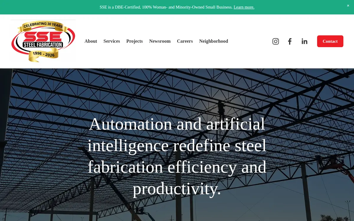 Homepage of Southern Services & Equipment INC