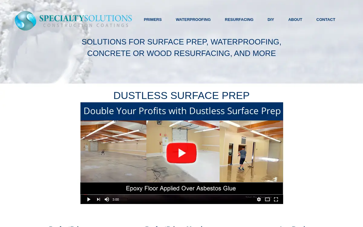 Homepage of Specialty Solutions Manufacturing, INC.
