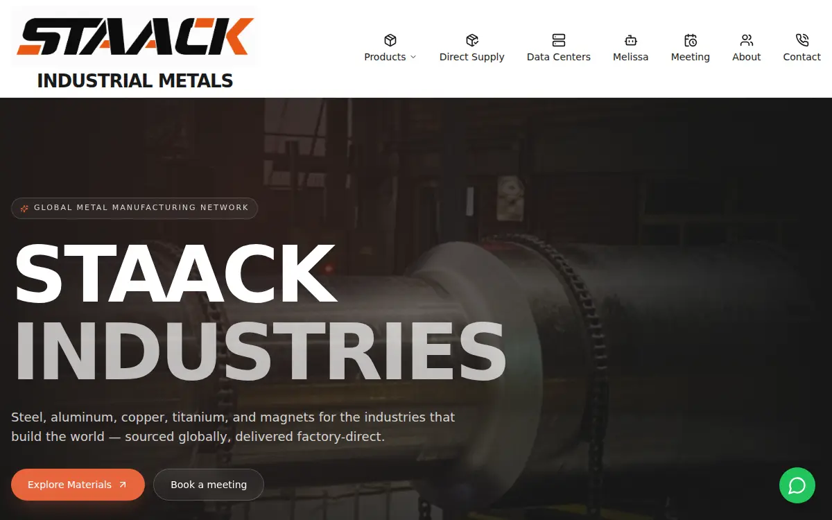 Homepage of Staack, LLC