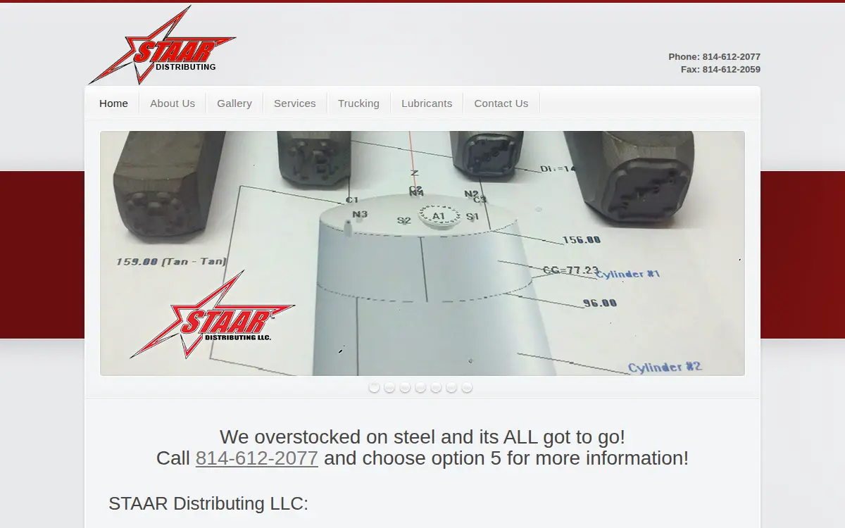 Homepage of Staar Distributing LLC