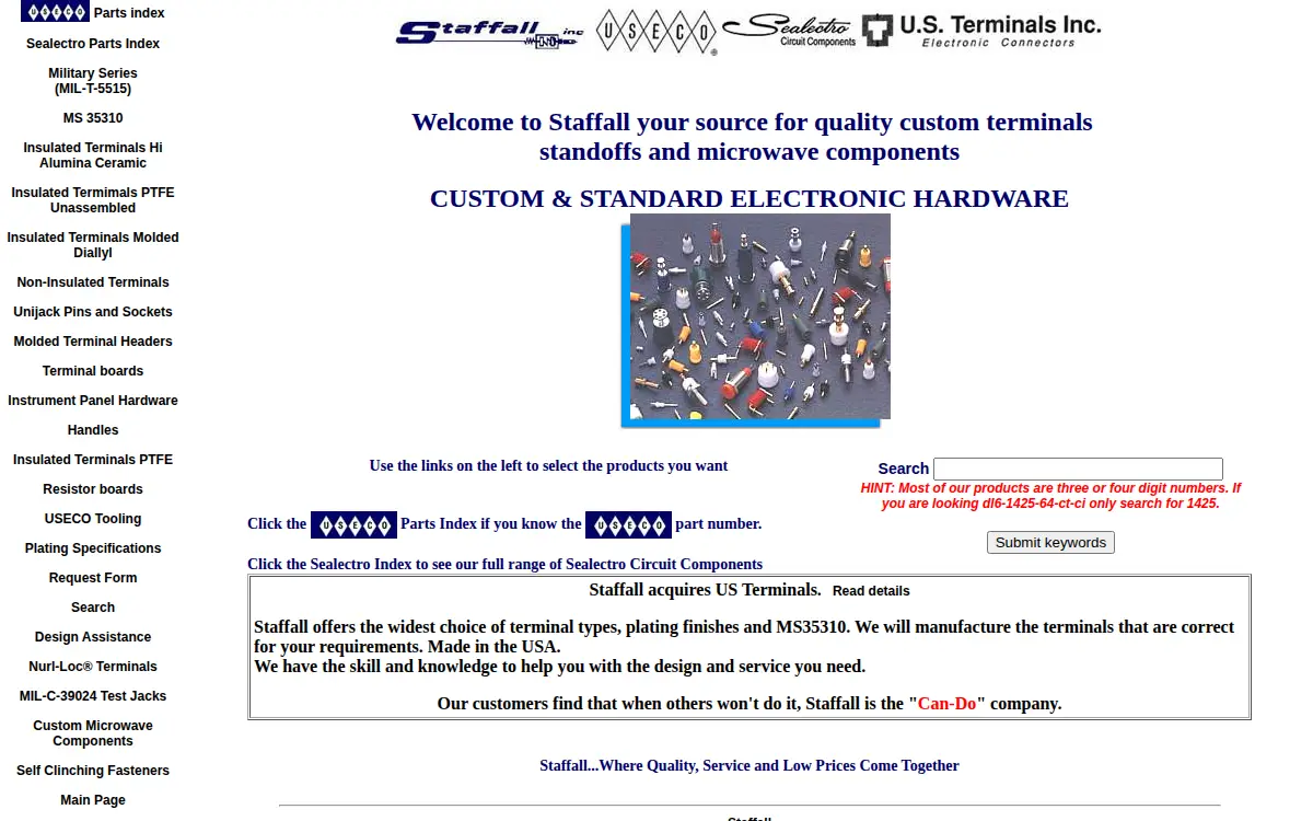 Homepage of Staffall, INC.