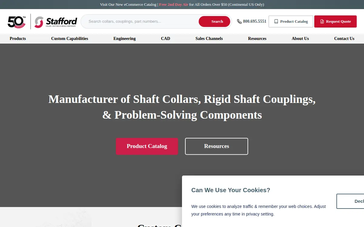 Homepage of Stafford Manufacturing CORP.