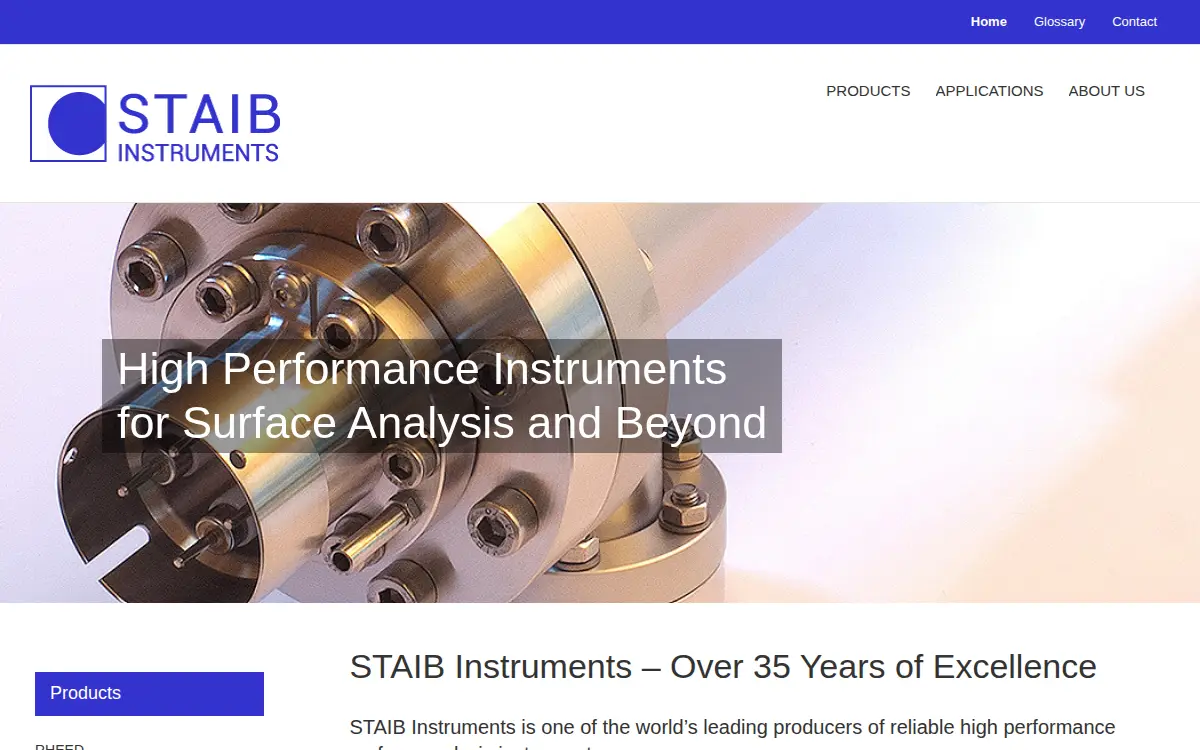 Homepage of Staib Instruments INC