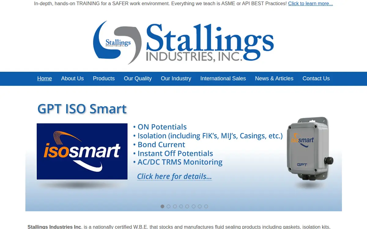 Homepage of Stallings Industries, INC.