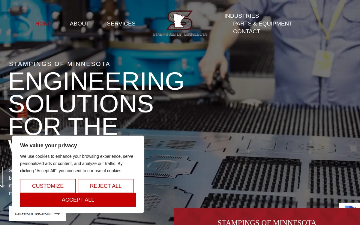 Homepage of Stampings of Minnesota, INC.