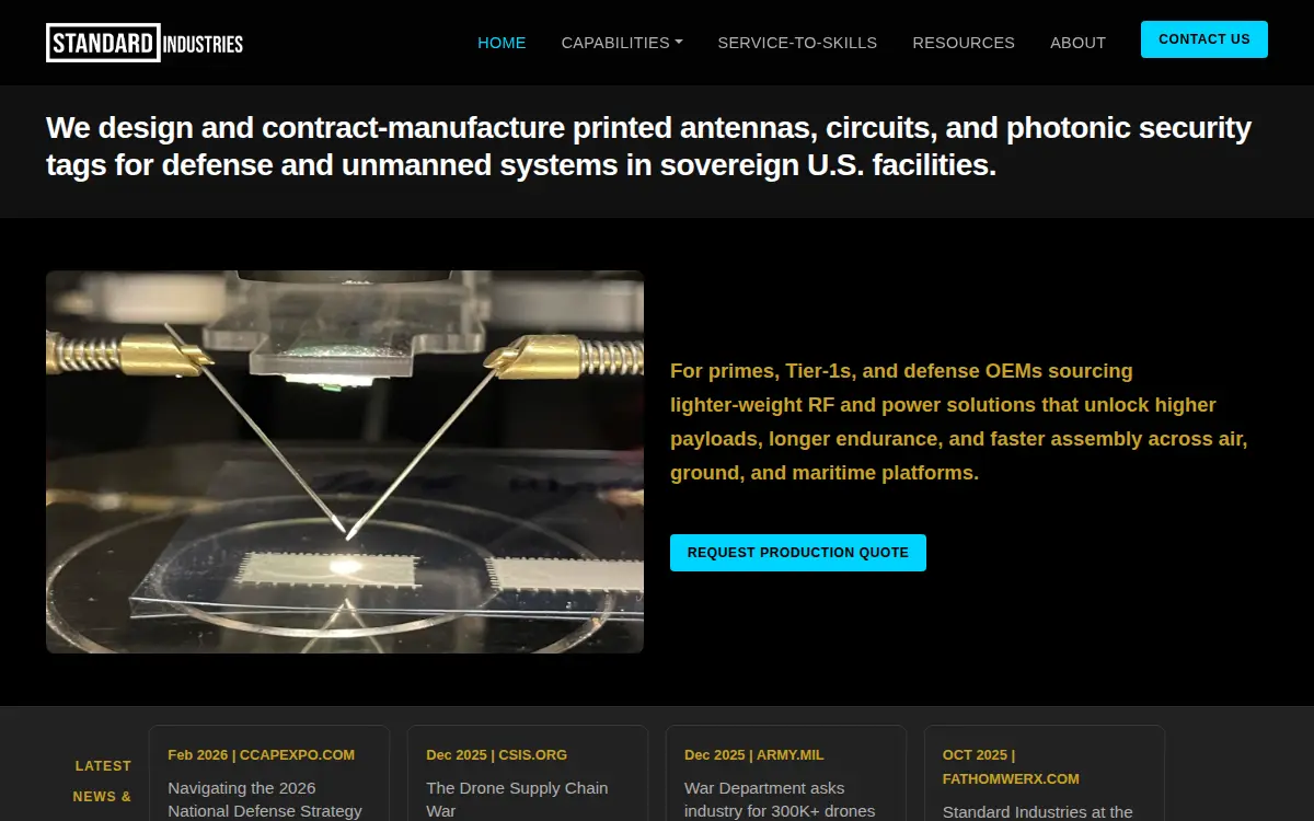 Homepage of Standard Industries LLC