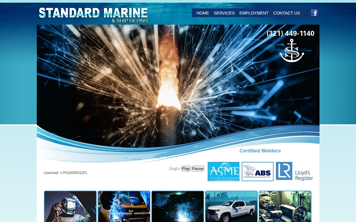 Homepage of Standard Marine & Ship Repair, LLC