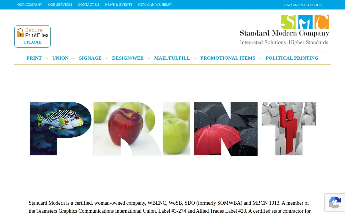 Homepage of Standard Modern Company, INC