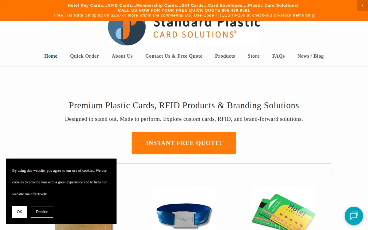 Homepage of Standard Plastic, INC.