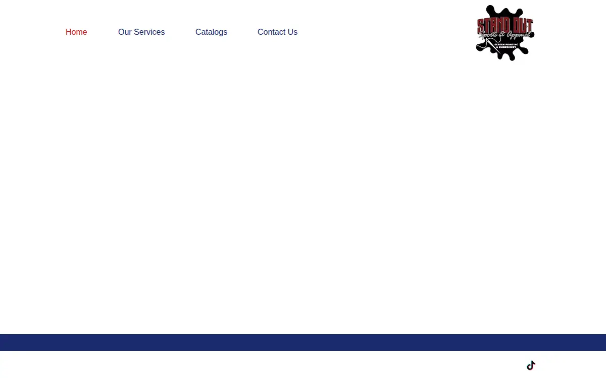 Homepage of Stand Out Sports & Apparel LLC