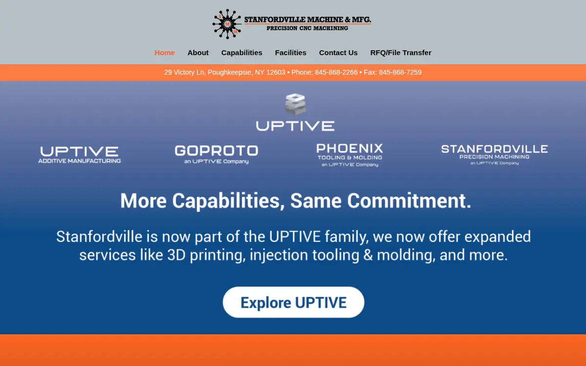 Homepage of Stanfordville Machine & Manufacturing CO INC