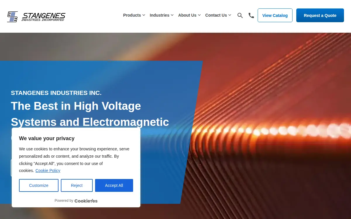 Homepage of Stangenes Industries, INC.
