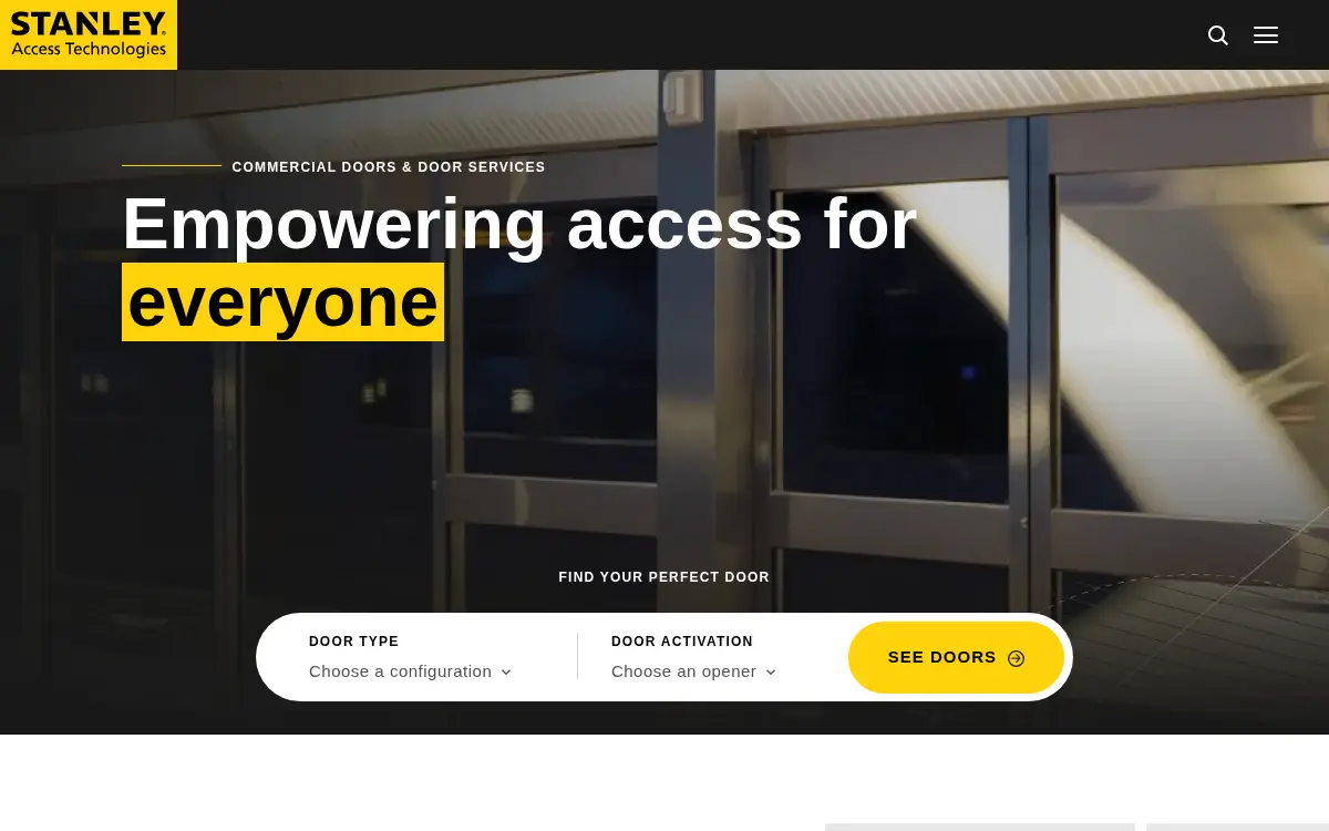 Homepage of Allegion Access Technologies LLC
