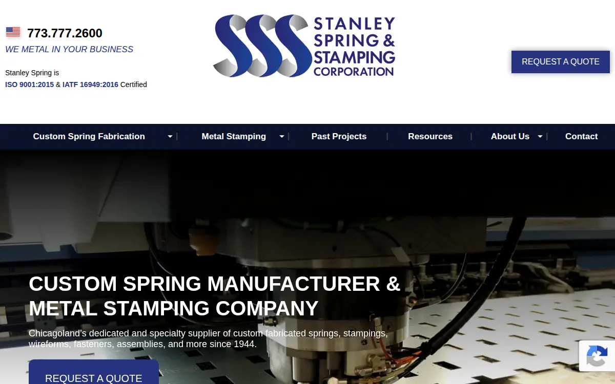 Homepage of Stanley Spring and Stamping CORP