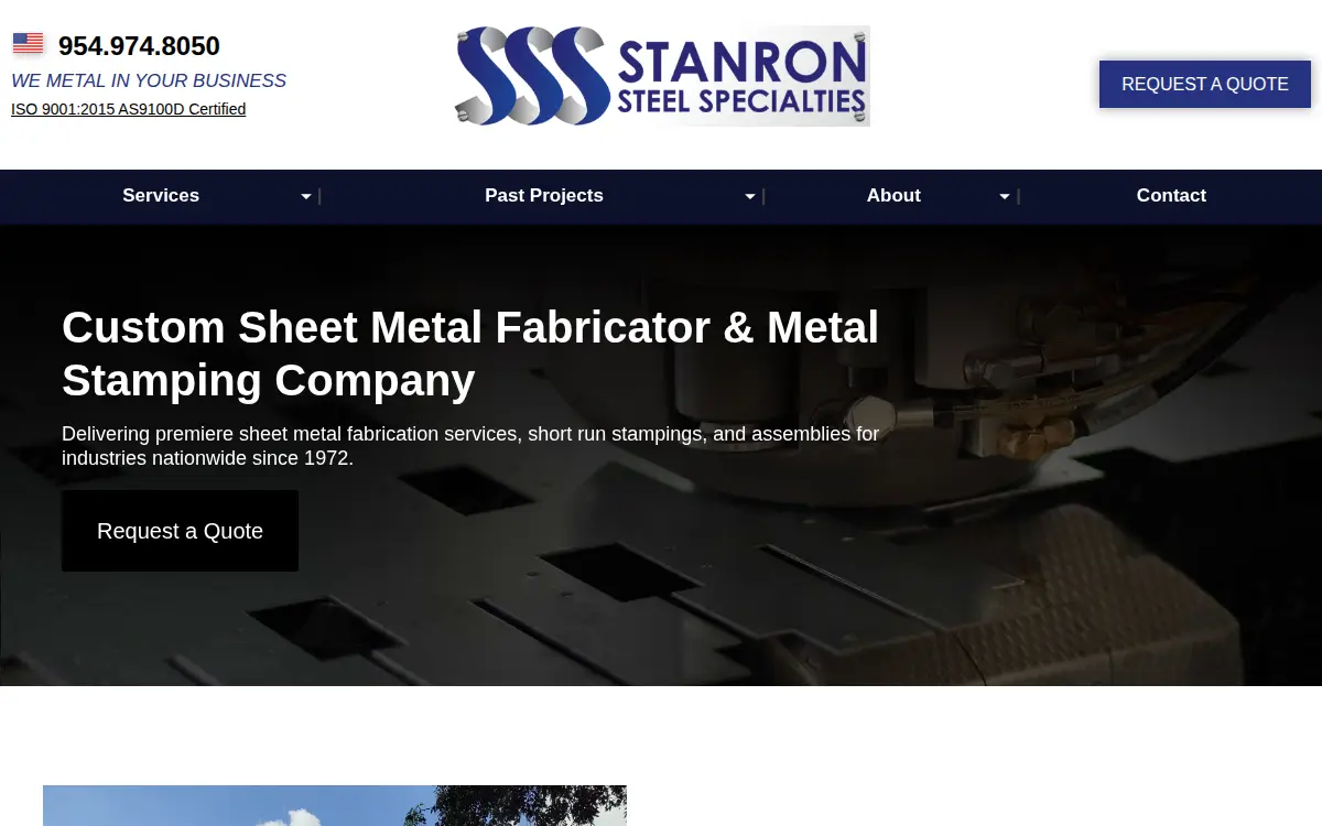 Homepage of Stanron CORP