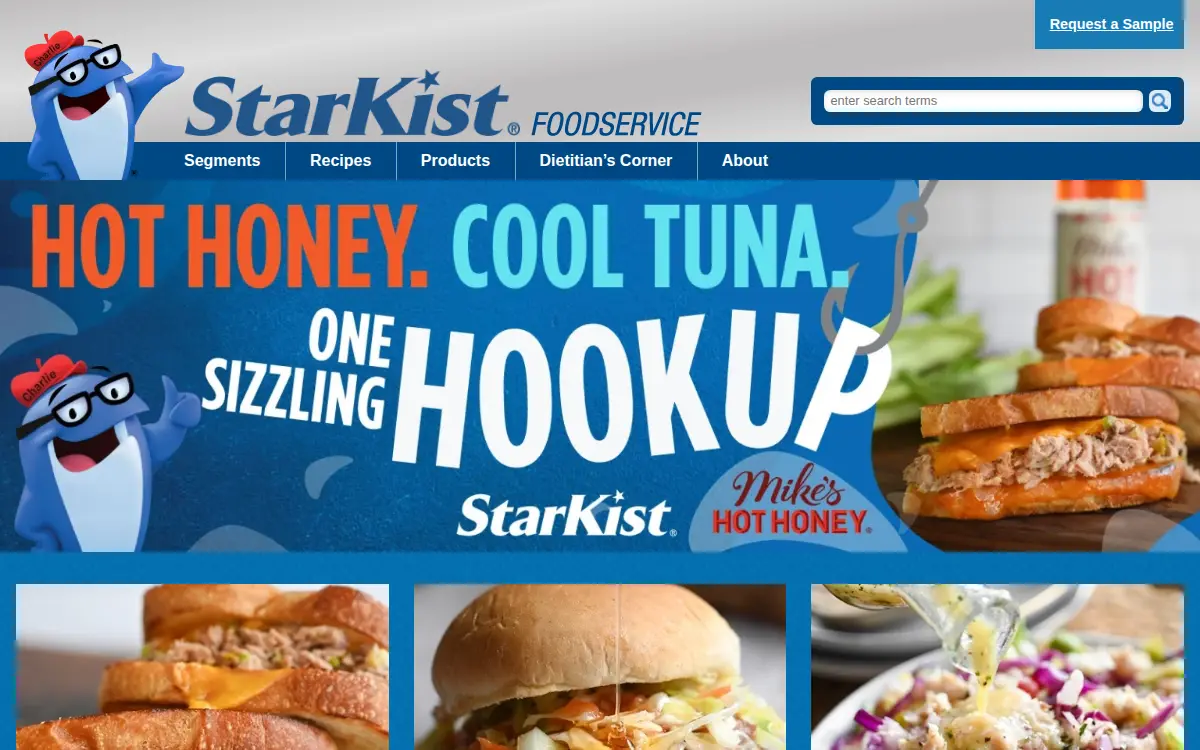 Homepage of Starkist CO