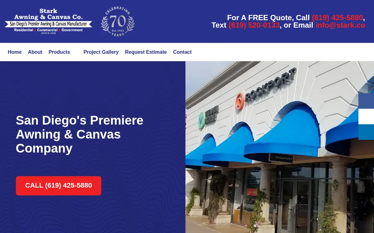Homepage of Stark Manufacturing CO