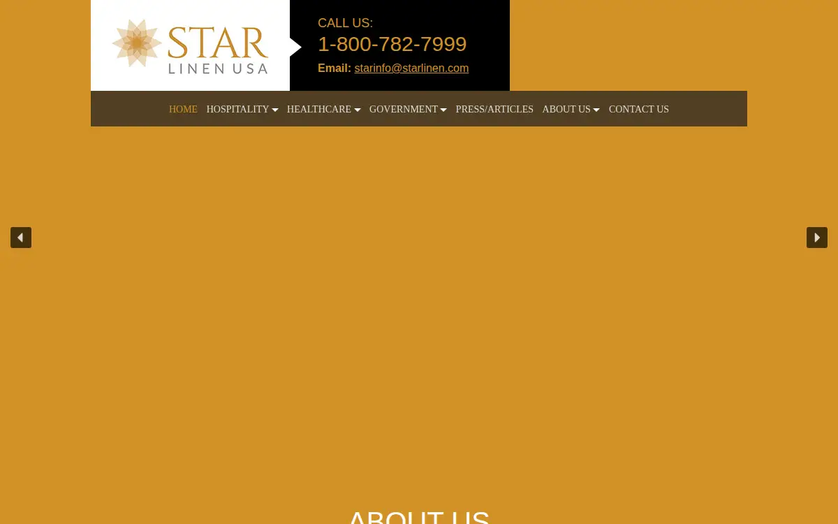 Homepage of Star Linen INC
