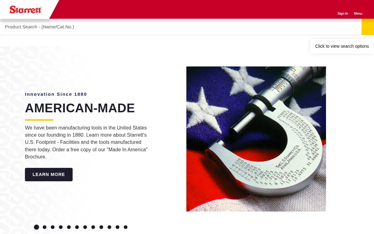 Homepage of L.s. Starrett Company (the)