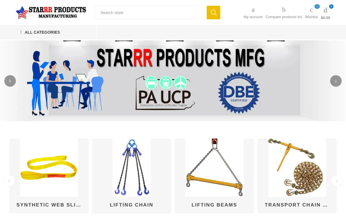 Homepage of Starrr Products Management, INC.