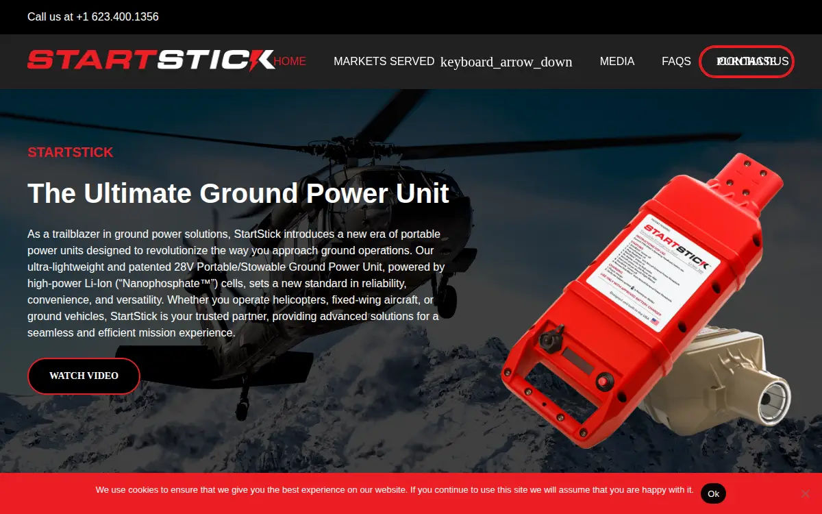 Homepage of Aviation Battery Systems LLC
