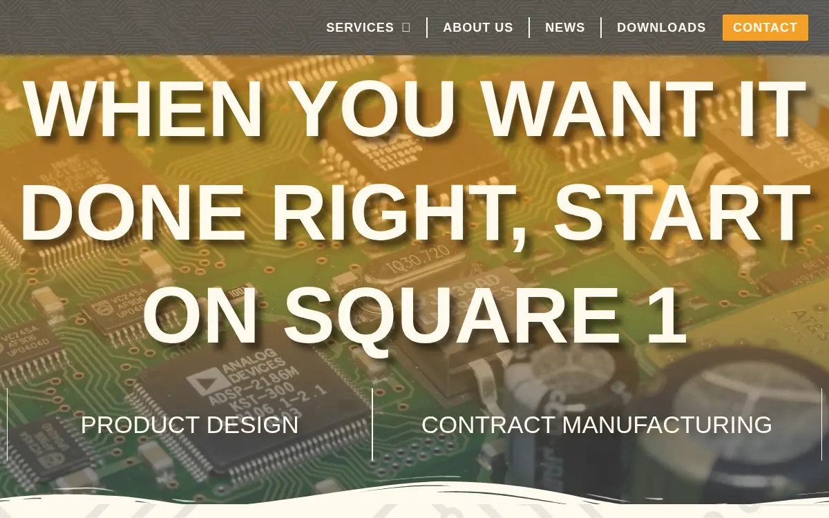 Homepage of Square 1 Industries, INC.