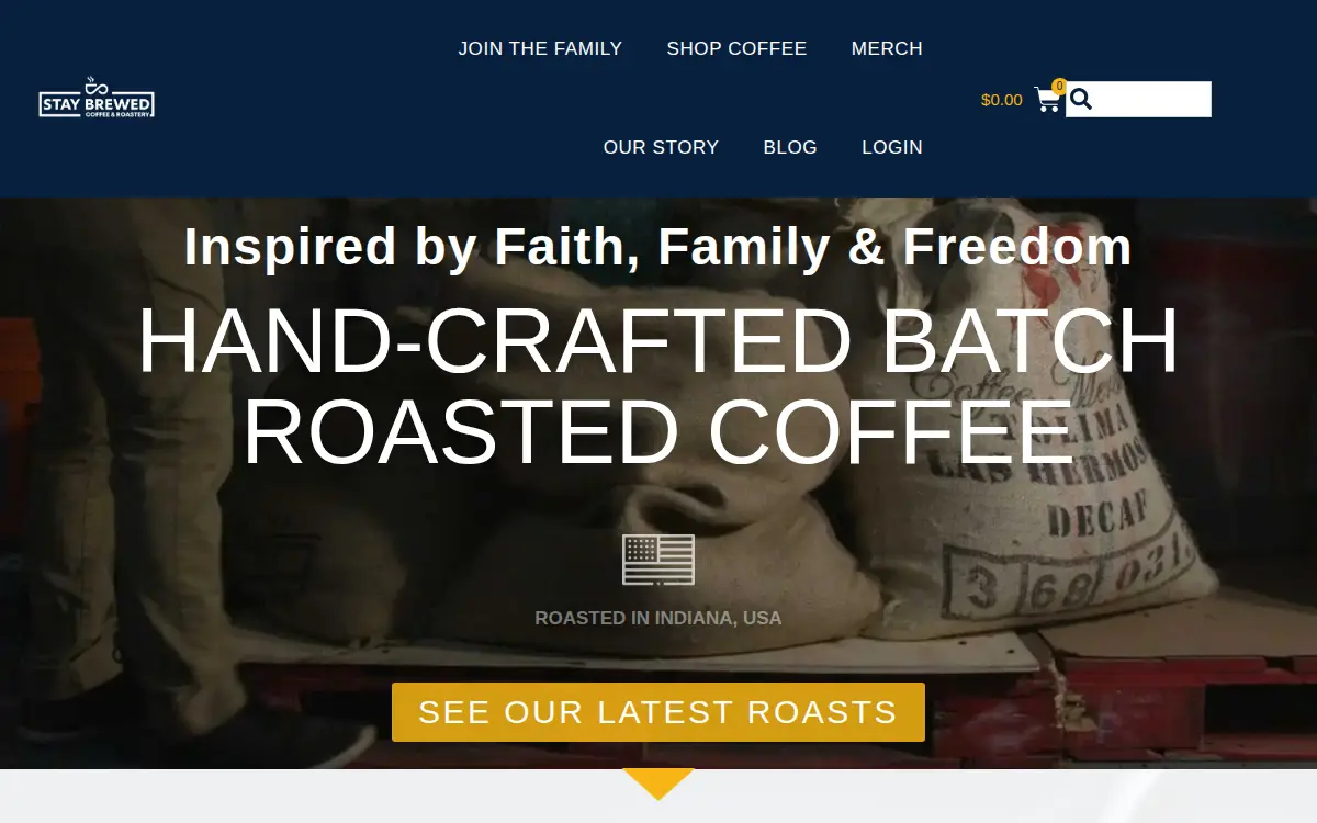 Homepage of Stay Brewed LLC