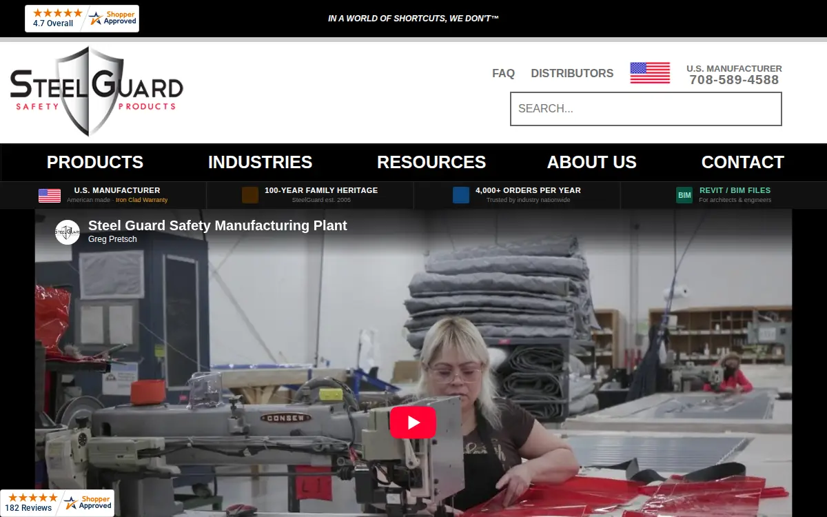 Homepage of Steel-guard Safety CORP