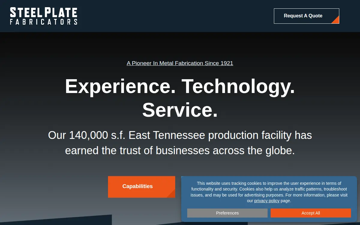Homepage of Knoxville Sheet Metal Works, INC