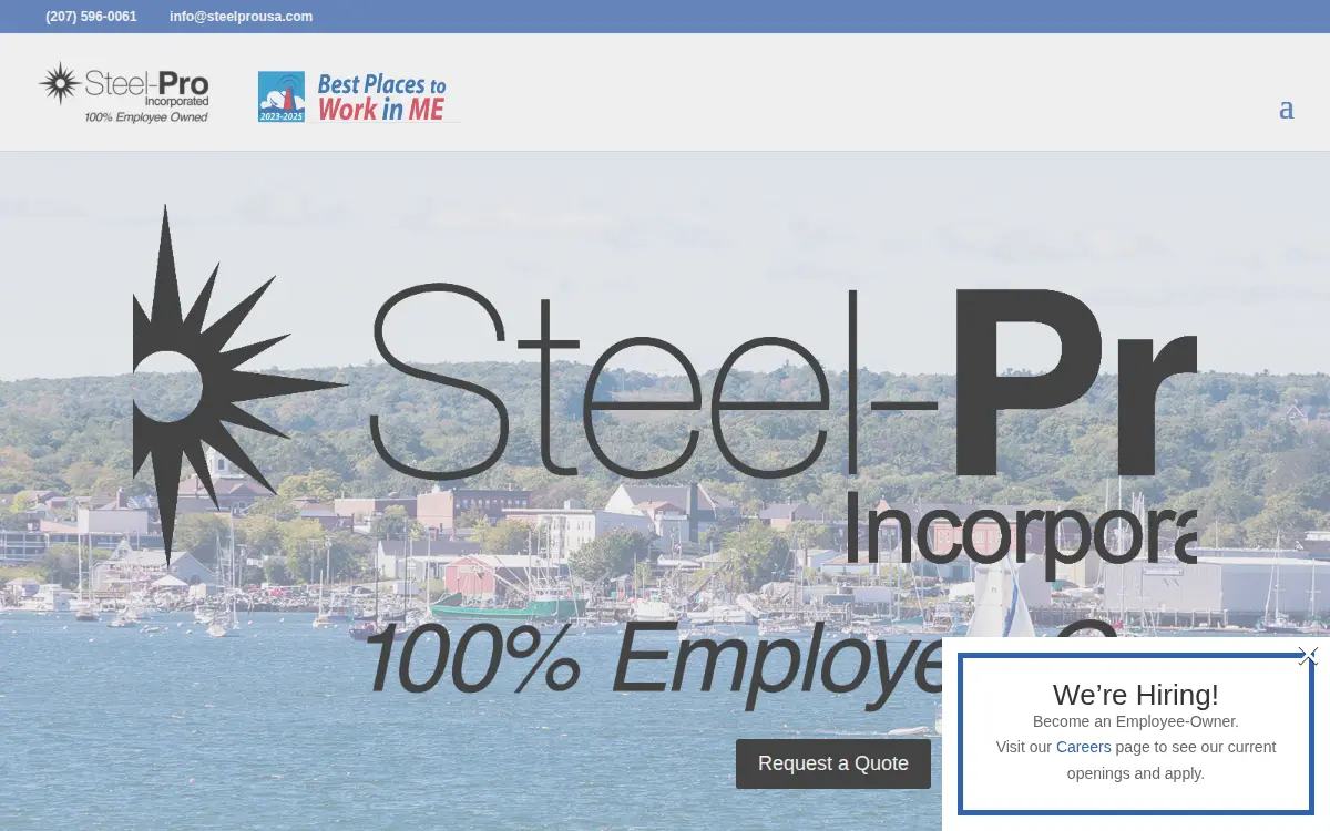 Homepage of Steel-pro INC