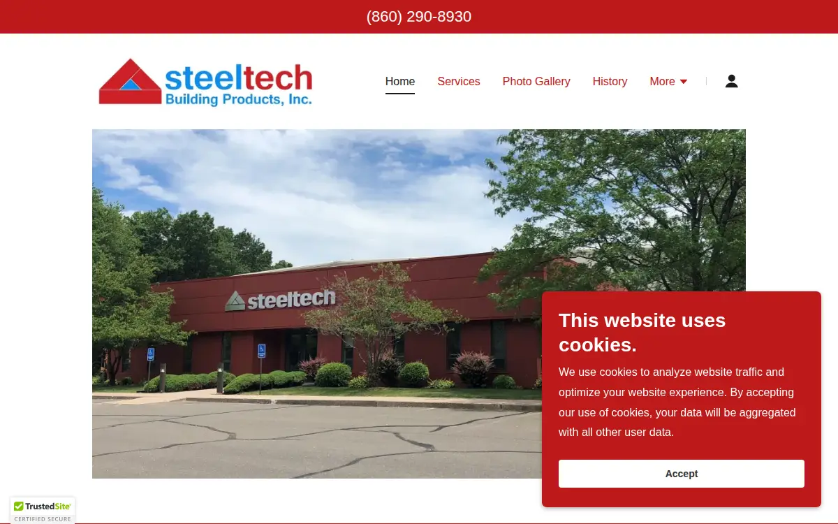 Homepage of Steeltech Building Products INC