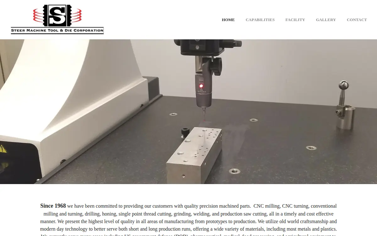 Homepage of Steer Machine Tool and Die Corporation