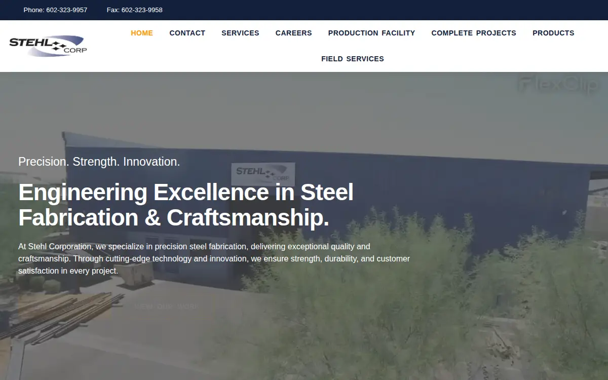Homepage of Stehl CORP